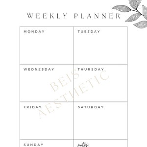 weekly planner printable, weekly planner, printable planner, digital weekly planner, printable weekly planner