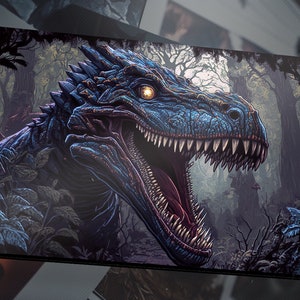 Indominus Rex MTG Secret Lair Ixalan Dinosaur Playmat/Magic Zone Playmat/T-Rex Desk Mat/TCG Playmat/Jumpstart Ghalta Playmat/PTCG Game Board
