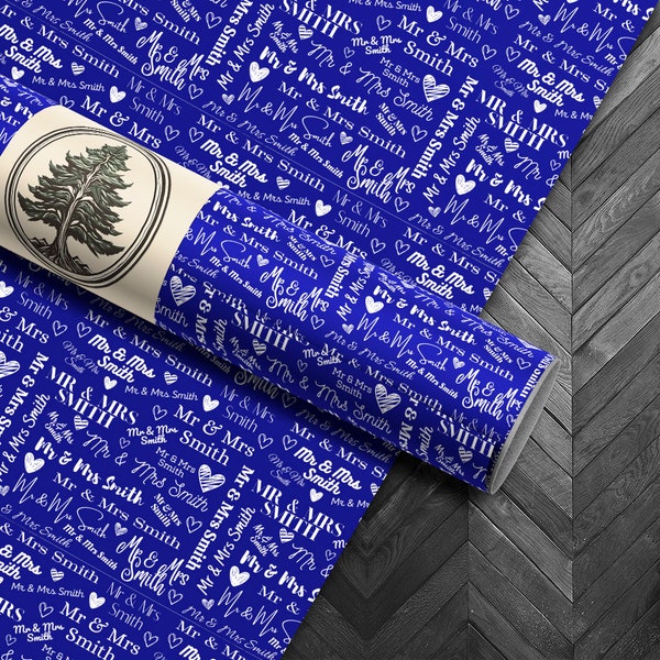 Name Wrapping Paper Etsy