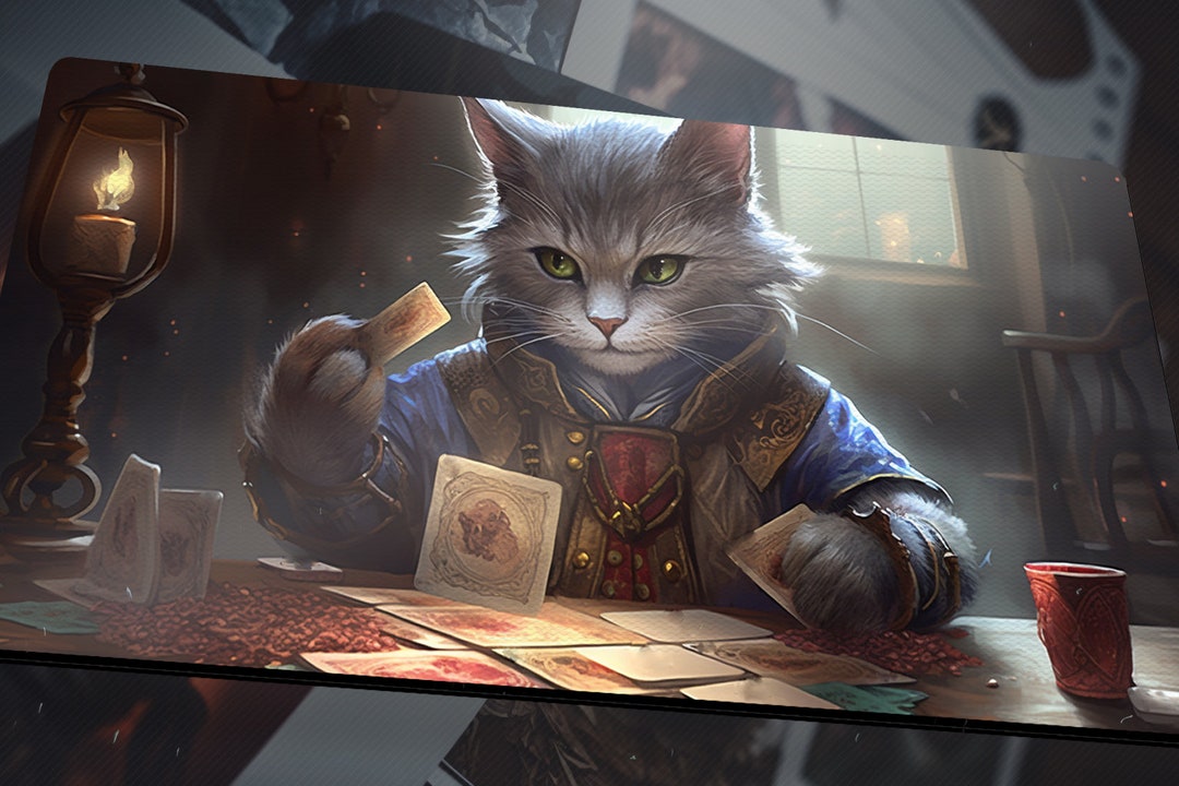 司令官猫プレイマット MTG猫プレイマット ギャザリングプレイマット