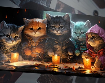 Commander Roleplay Tabaxi Playmat Catlfolk Role Play Gaming Play Mat Gaming TCG Playmat Tabletop Game RPG Playmat PTCG Playmat Gamer Gift