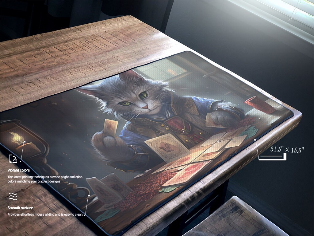 司令官猫プレイマット MTG猫プレイマット ギャザリングプレイマット