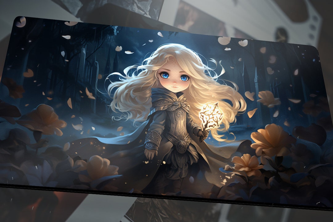 Lorcana Elsa Winter Princess Gaming Desk Mat Snow Queen Gaming Playmat ...