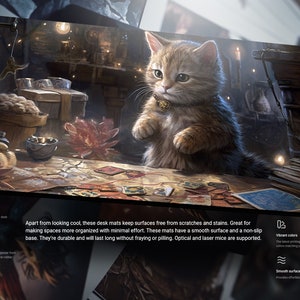 Lotus Cat Playmat Magic Playmat Custom Magic Zone Gaming Desk Mat ...
