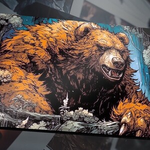 Ours d'or Terre rugissante/Tapis de jeu créature grizzli/Ours invocateur/Ours loup/Tapis de jeu créature ours/Tapis de jeu Zone magique/Grizzly commandant