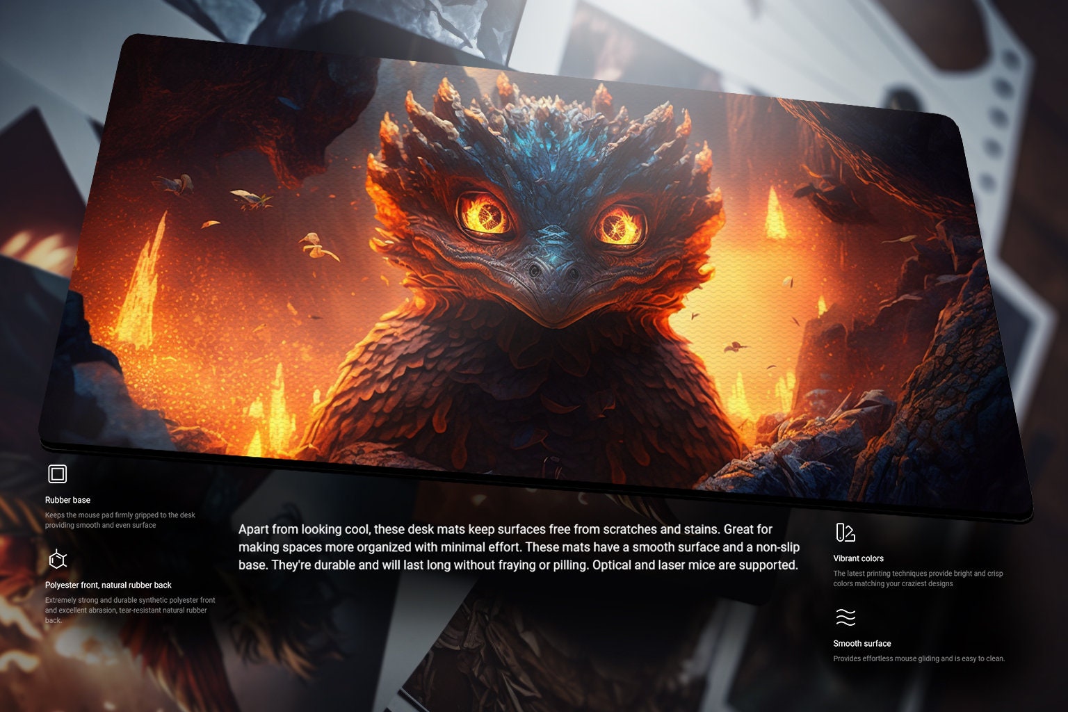 Baleful Strix Playmat - Original Magic Art