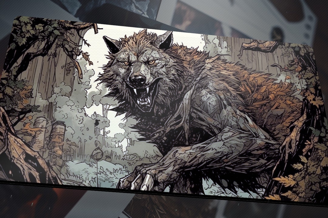 Werewolf Gaming Deskmat Zirda the Dawnwaker Fan Art MTG Playmat Sarulf ...