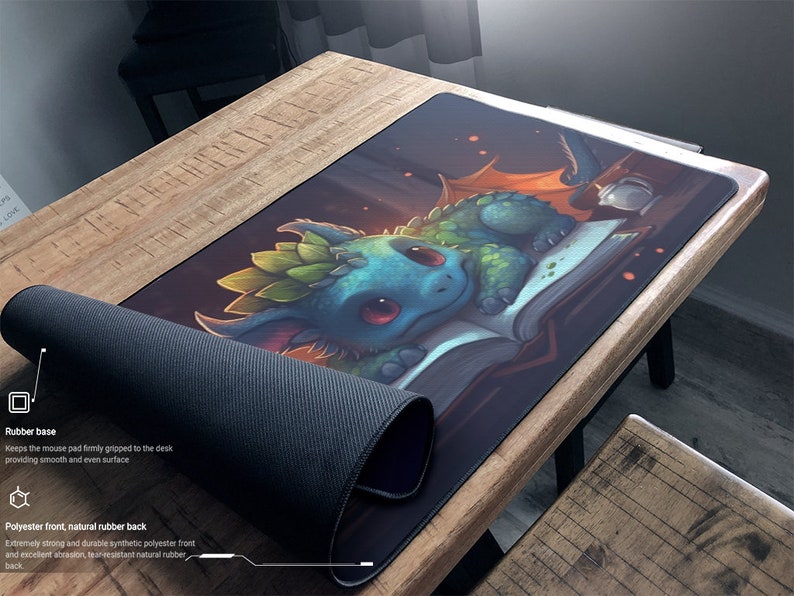 MTG Playmat With Zones Commander Playmat Rhystic Study Cute Gaming Mat