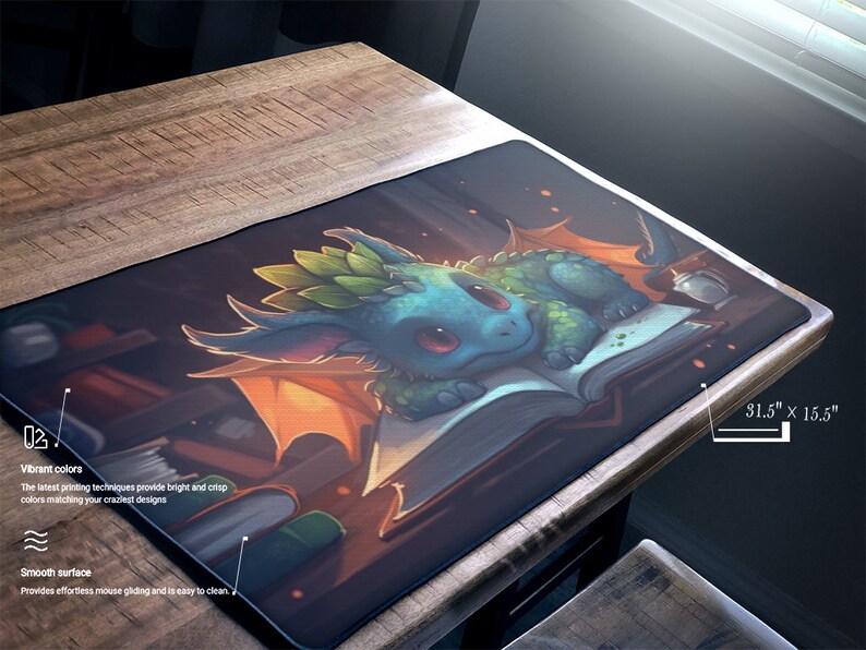MTG Playmat With Zones Commander Playmat Rhystic Study Cute Gaming Mat