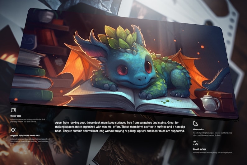 MTG Playmat With Zones Commander Playmat Rhystic Study Cute Gaming Mat