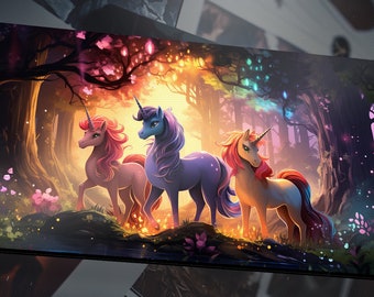 Unicons Friendship Is Magic XL Desk Mat/My Little Pony Magic Is Frienship Unicorn Friens Gaming Playmat/MTG Magical Unicorn Cute Playmat