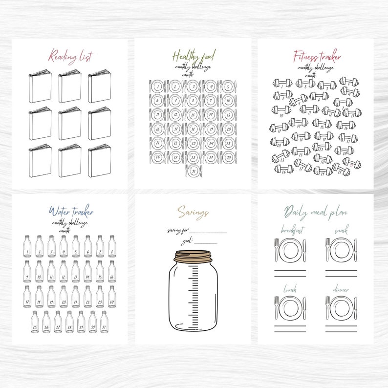 Printable bullet journal bundle 2023 bullet journal template etsy