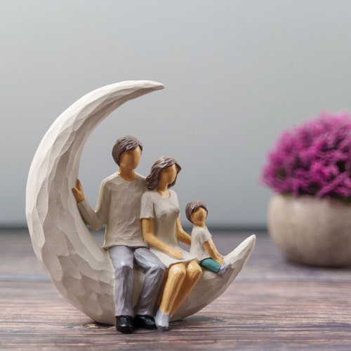 Figura familiar de estilo nórdico: decoración minimalista para el hogar #padre #madre #familia