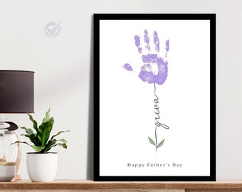 Father's Day Handprint Art: Custom DIY Gift (Digital Download)