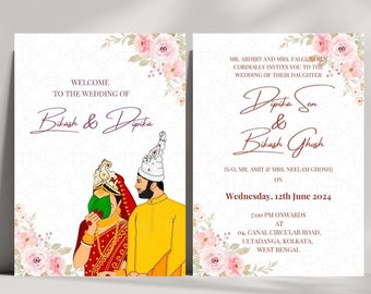 Editable Bengali Wedding Invitation Templates Bengali Wedding Invitation Card Text Templates Bengali Wedding Invitation Card in English