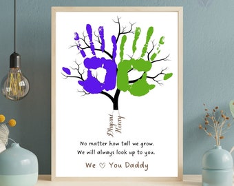 Personalized Handprint Art: Father's Day DIY Gift (Digital Download)