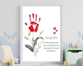 Father's Day Handprint Flower Craft: Lasting Memories Gift (Digital Download)