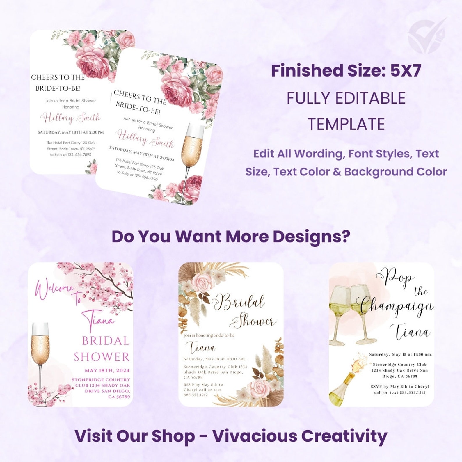 Printable Bridal Shower Invitations Cheers to the Bride to Be Cheap ...