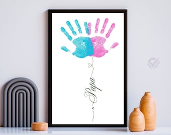 Personalized Handprint Art for Dad: Father's Day DIY Gift (Digital Download)