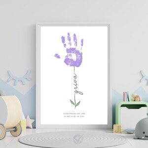 Personalisierte Geschenke für Muttertag Personalisierte Muttertag Handabdruck Kunst oder Mama Geburtstagsgeschenk Blumen Handabdruck Handwerk für Mama