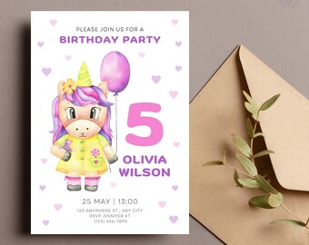 Baby Shark Birthday Invitation: Customizable Girl's Party (Digital Download)