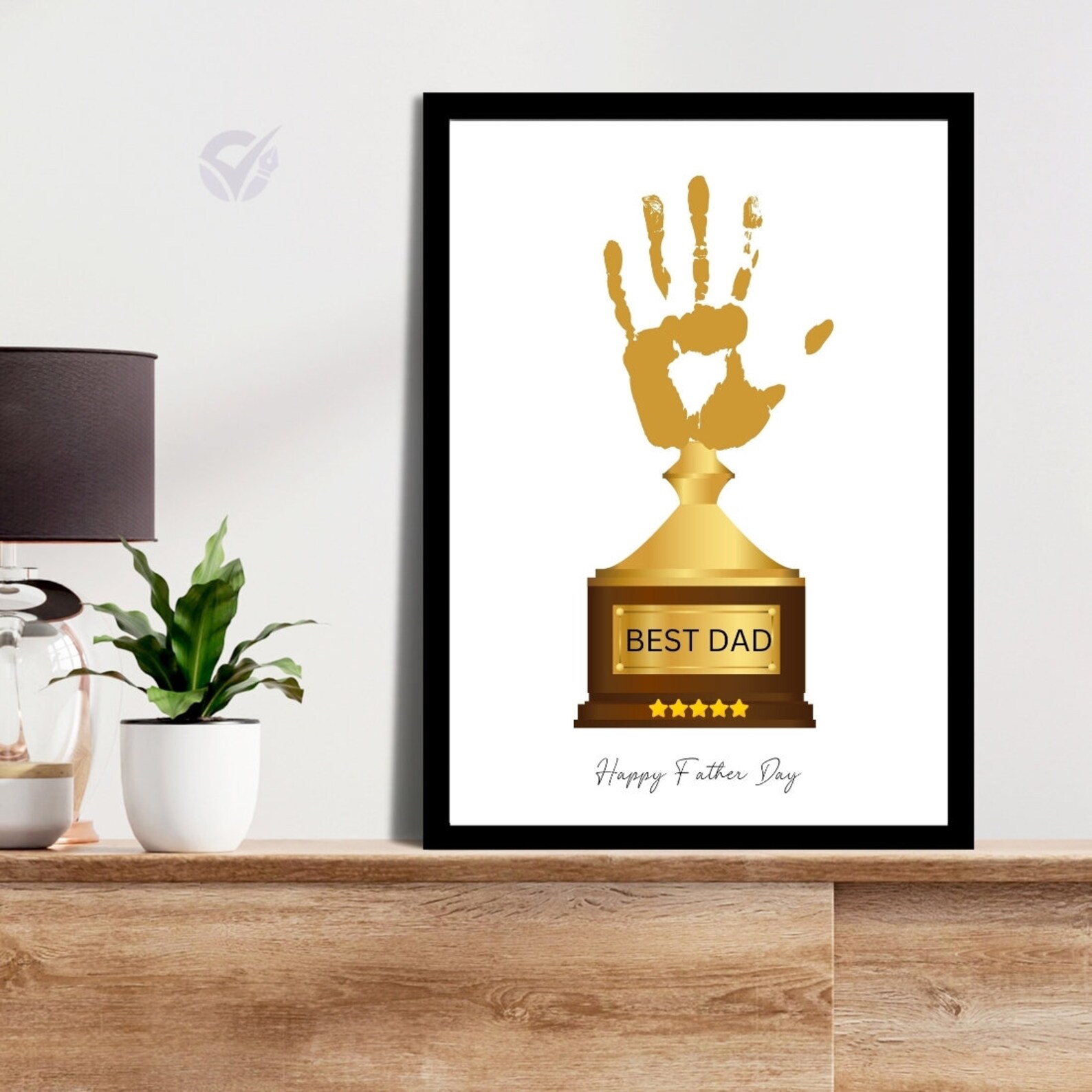 Best Fathers Day Handprint Trophy Gifts Heartfelt Creations for Dad ...
