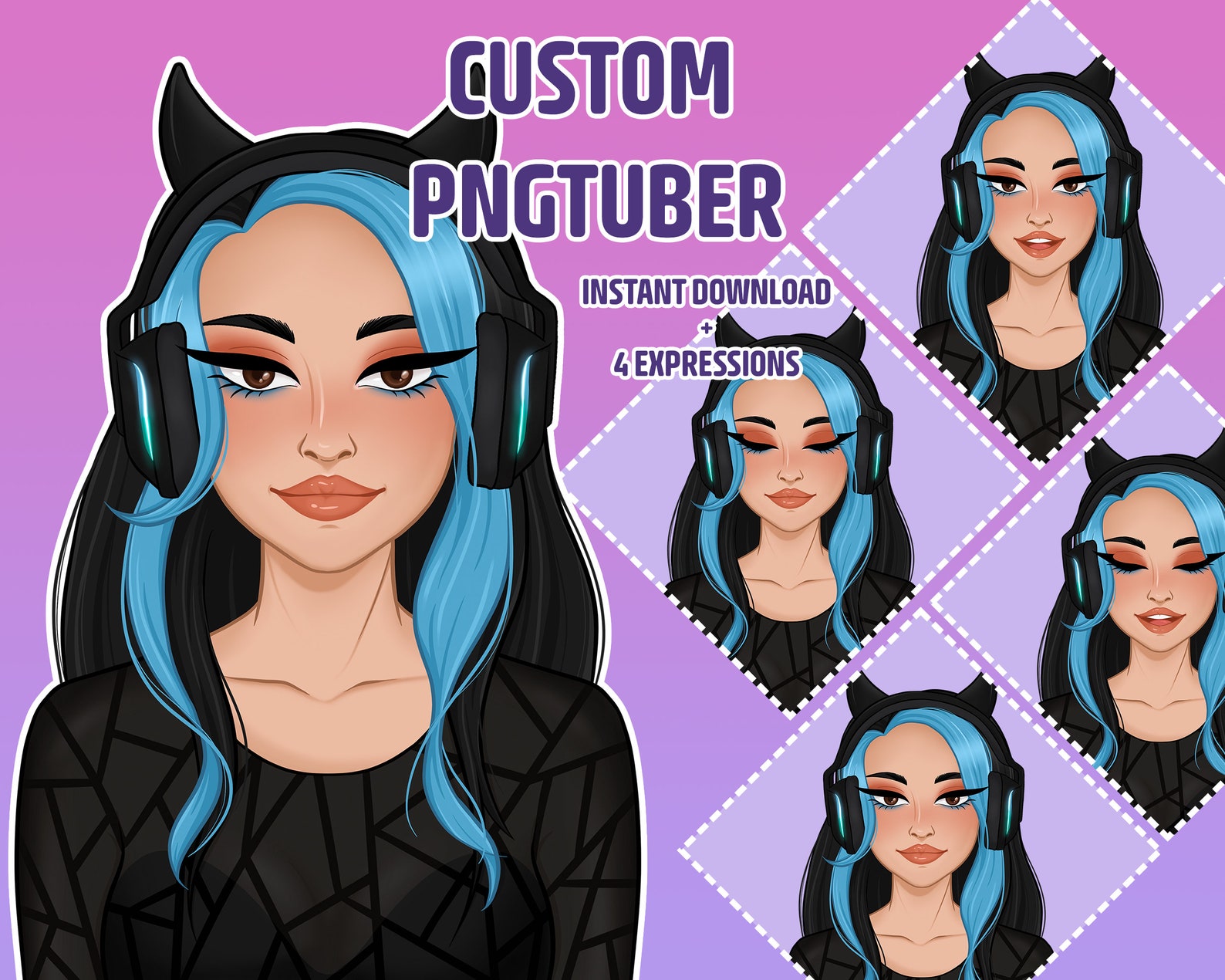 Custom Pngtuber Avatar for Twitch Streamers, Discord, Youtube, Tiktok