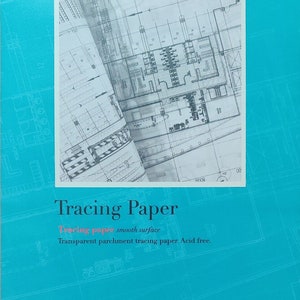 May include: Tracing paper with a smooth surface. It is transparent parchment tracing paper that is acid free. Available in A4 (297 x 210mm), A3 (297 x 420mm), and A2 (420 x 597mm) sizes.
