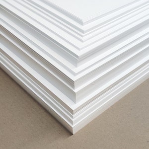 White Craft Card A5, A6 Packs 250gsm 350gsm Premium Uncoated Arts&Crafts. bild 3