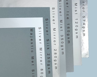 Ultimate Silver Mirror Paper & Card: 80-574gsm A4