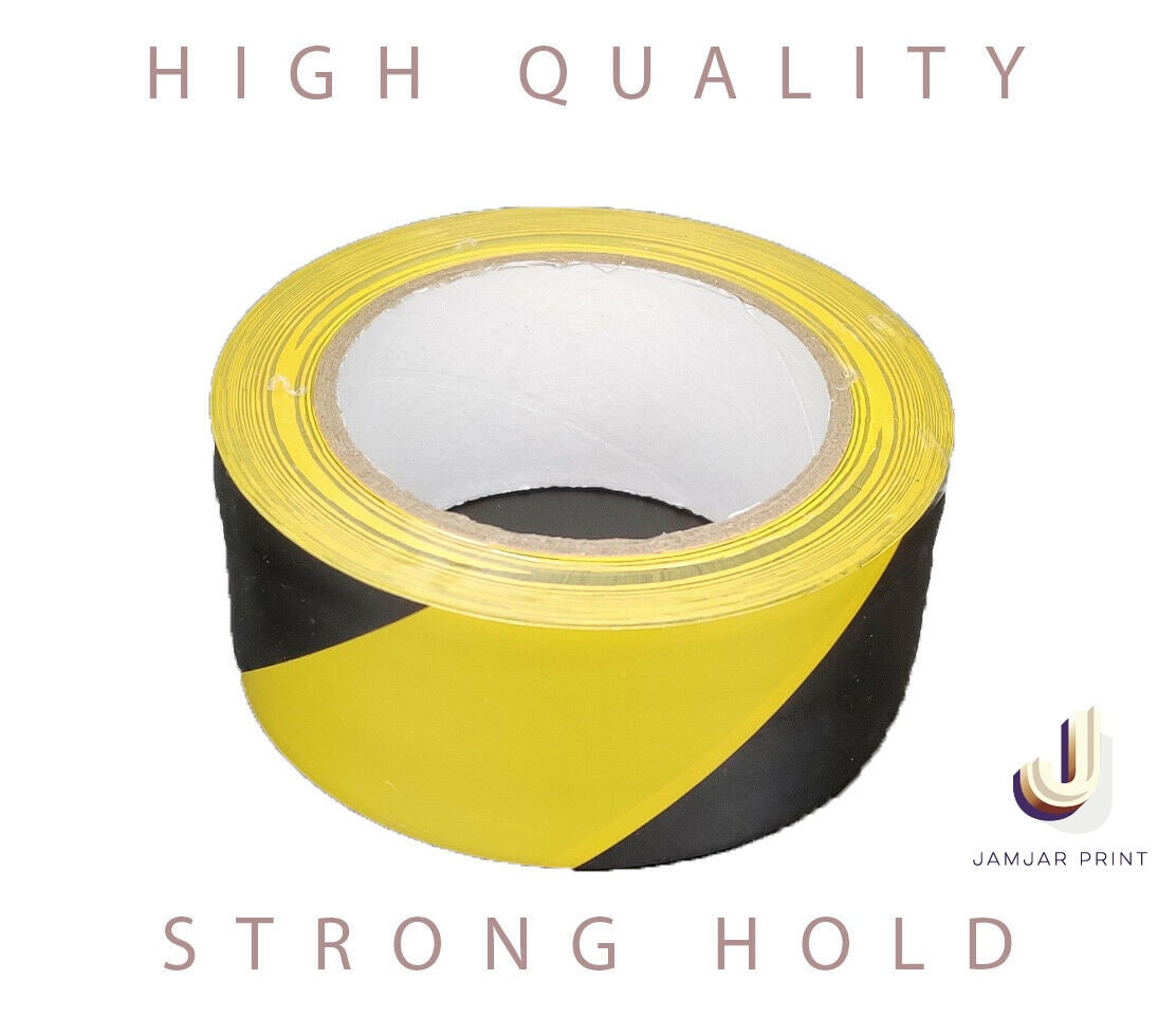 High Quality Hazard Duct Black & Yellow 2M Warning Safety Stripe Tape