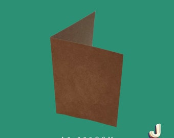 Blank Kraft Greetings Cards A6 CARD MAKING. Pre Dented DIY Personal Cards.