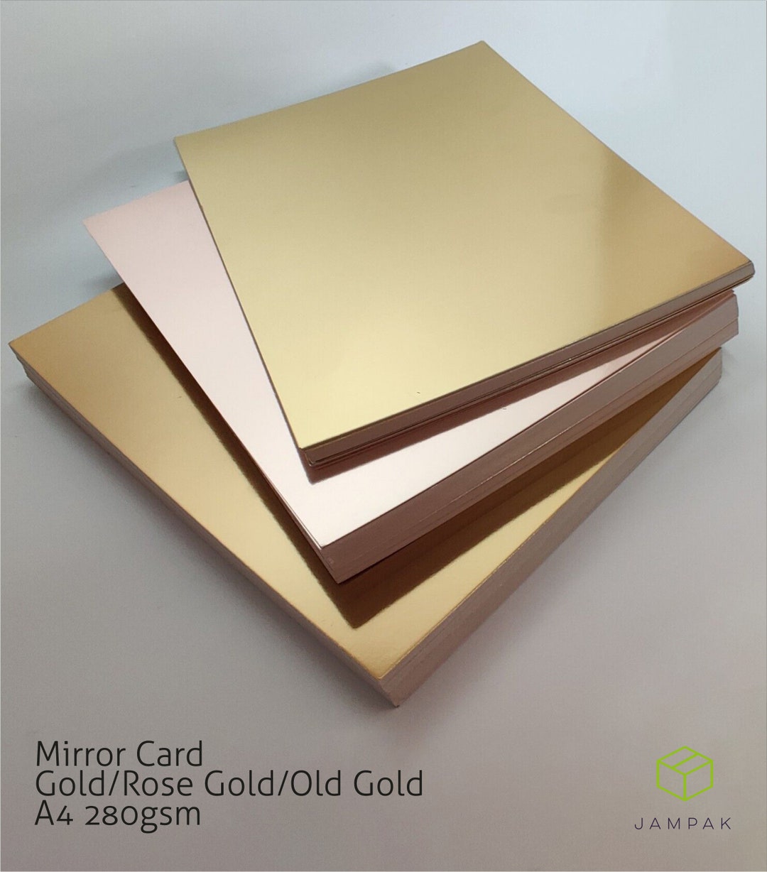 GOLD Mirror Card A4 280gsm Highest Quality,arts & Craft. One Sided. 3 ...