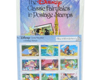 The Disney Classic Fairytales in Postage Stamps Alice in Wonderland Book