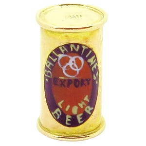 Vintage 14K Gold Sloan & Co Ballantine's Export Light Beer Keglined Flat Top Can Charm
