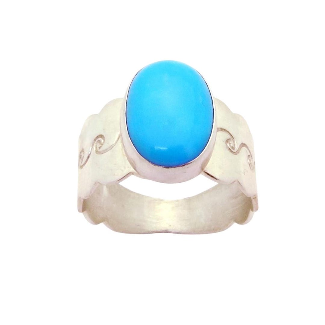 Jay King DTR 925 Sterling Silver Turquoise Cabochon Southwest Ring Size ...