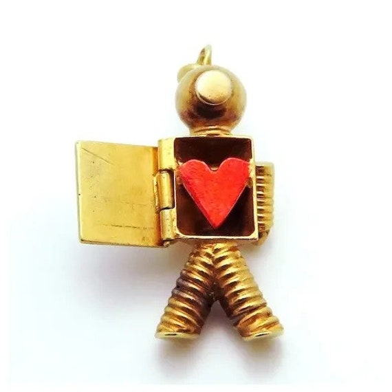 Antique 14K Gold Movable Enamel *The Jolly Diver*… - image 3