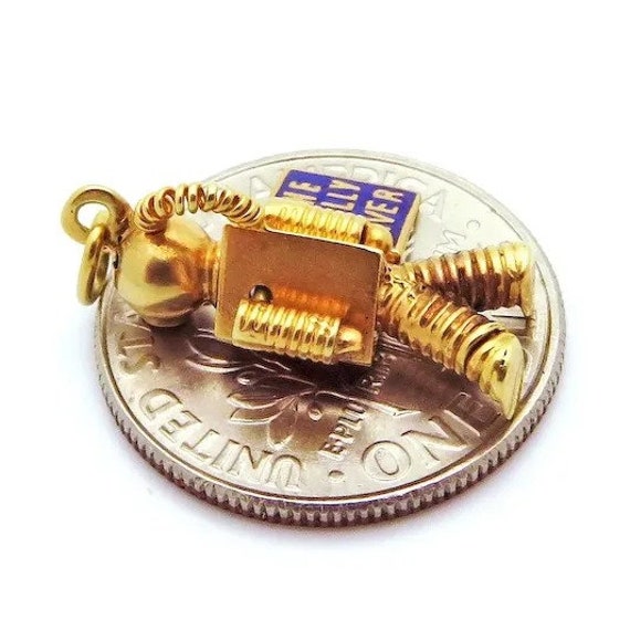 Antique 14K Gold Movable Enamel *The Jolly Diver*… - image 4