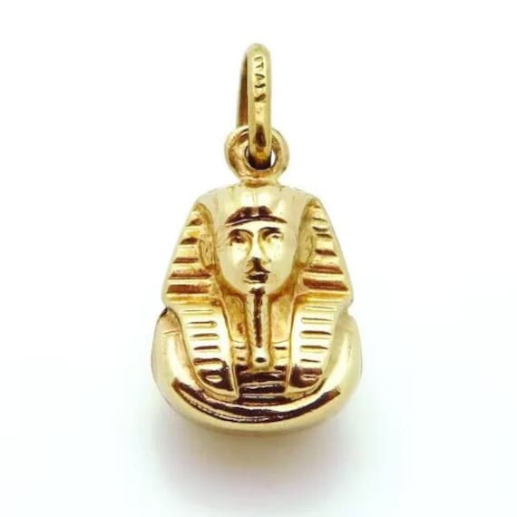 Vintage 9ct. Yellow Gold 3D Egyptian Pharaoh Charm