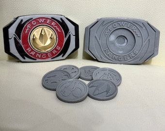 Power rangers belt buckle with coins