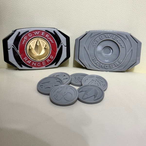 Power rangers belt buckle with coins