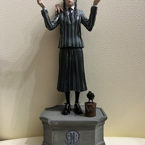 Decorative Objects Figurines Funko Wednesday Addams Figure Toy Family  Action Wedesday Model Doll Decoration Ornament Birthday Gift for Children  230621