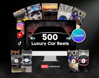 500 Luxury Car Videos | Canva Editable Reel Templates | Luxury Reels | Instagram Templates | Youtube Shorts | TikTok Video Templates |