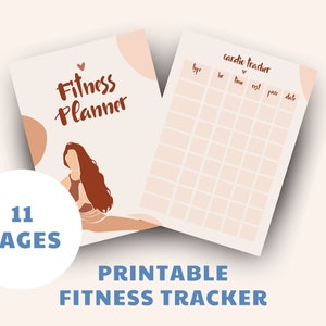 Printable Fitness Tracker | Workout Log | Exercise Planner | Digital Download