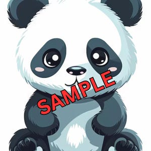 Charming Baby Panda PNG Illustration | High-Quality Digital Download