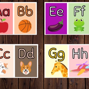 Alphabet Flash Cards for Kindergarten - Educational ABC Flashcards for Early Learning