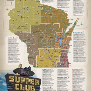 Wisconsin Supper Club Fine Art Print Poster 2023 - Iconic Wisconsin
