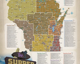 Wisconsin Supper Club Fine Art Print Poster - Iconic Wisconsin