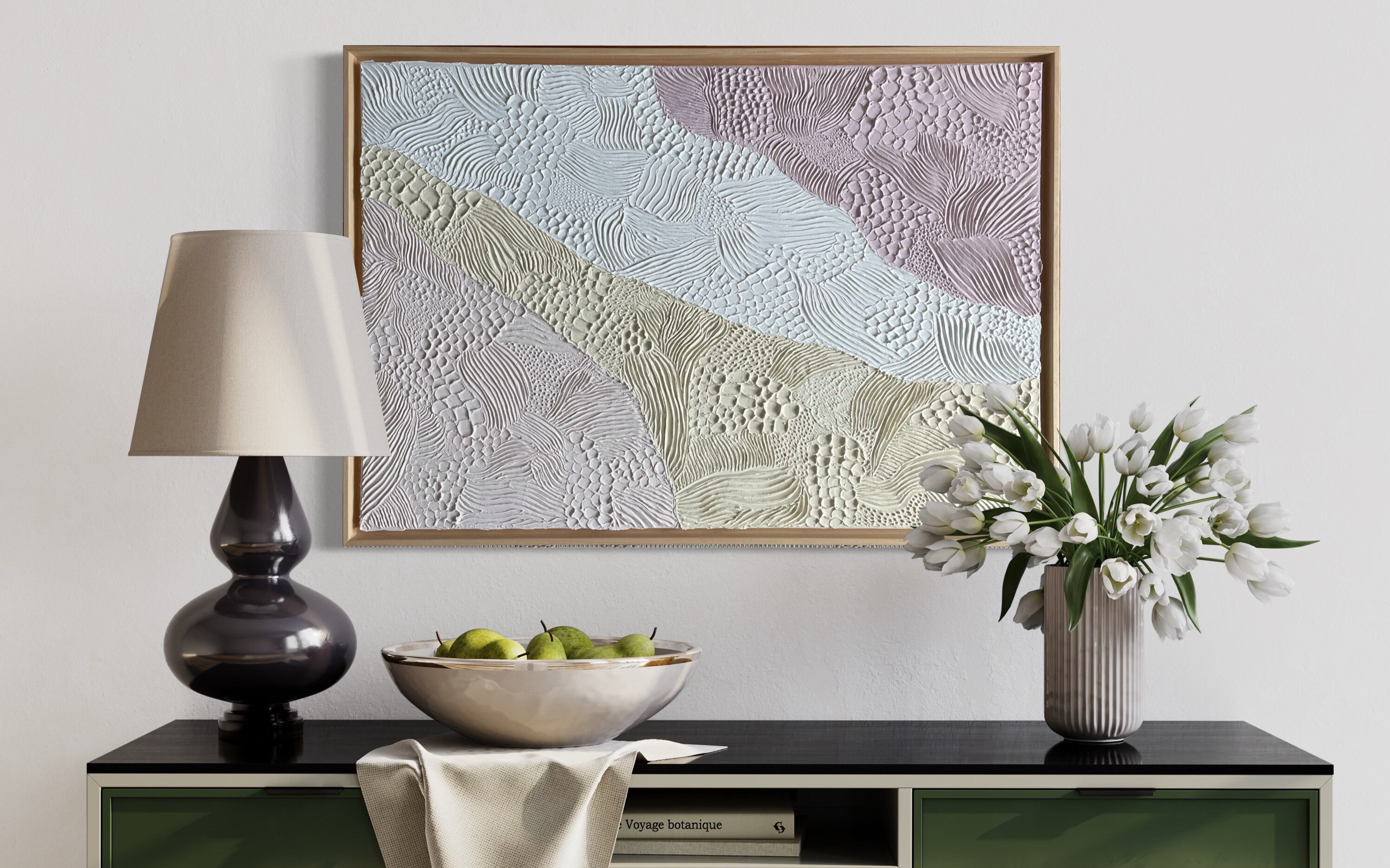 CALM CURVES | Canvas With Structure | Textured Art | Abstract Art