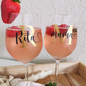 Personalized wine glass - glass personalized - gift girlfriend - gift girlfriend